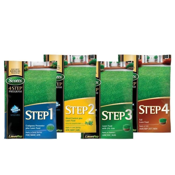 Scotts Best 4-Step Annual Lawn Care Program covers 15,000 square feet.